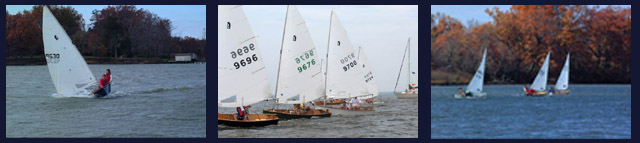 Penguin dinghies sailing